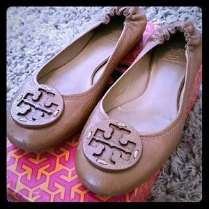 Tory Burch Reva Flats - Tumbled Leather